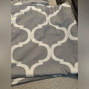 Gray design shower curtain